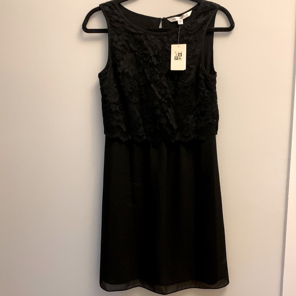 NWT black max studio lace top dress